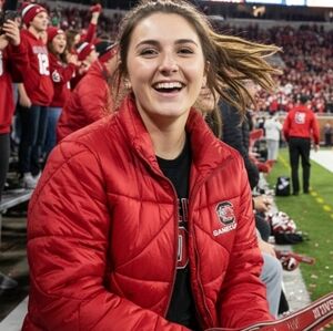 South Carolina University  Gamecocks Women M Cropped Puffer Jacket NWT